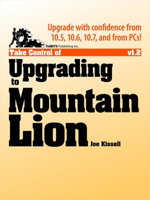 cover image of Take Control of Upgrading to Mountain Lion